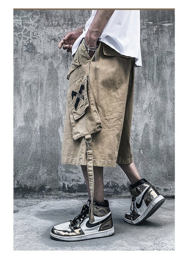 Summer Workwear Fashion Brand Hip Hop Dark Casual Straight Leg Pants