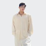 Stylish Korean Version Loose Drape No-hot Design Long-sleeved Shirts