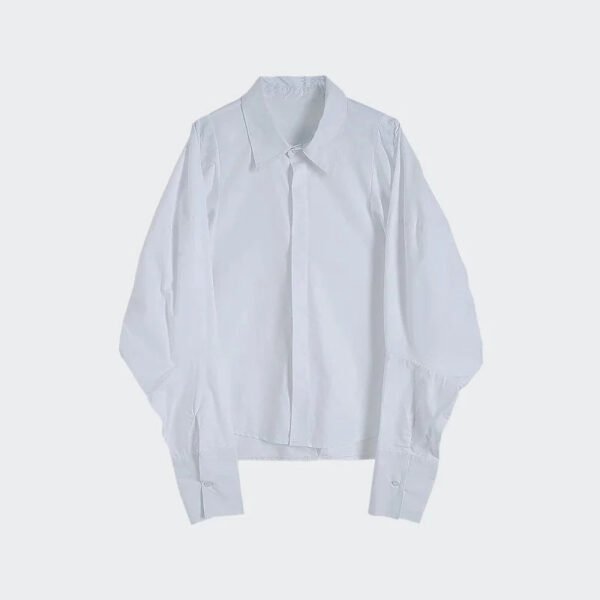 Dark Loose Wide-sleeved Solid Color Shirt Niche Japanese Shirt