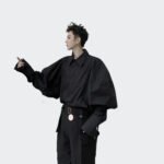 Dark Loose Wide-sleeved Solid Color Shirt Niche Japanese Shirt