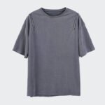 Spring Or Summer Dark Style Japanese Zipper Short Sleeves Shirts