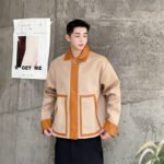 High -end Leather Splicing Design Jacket