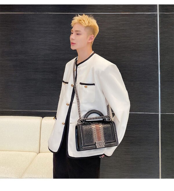 New Small Fragrance Cotton and Linen Woven Round Neck Jacket