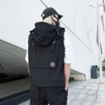 Spring Trendy Fried Street aHandsome Loose Hooded Cargo Vest Jackets