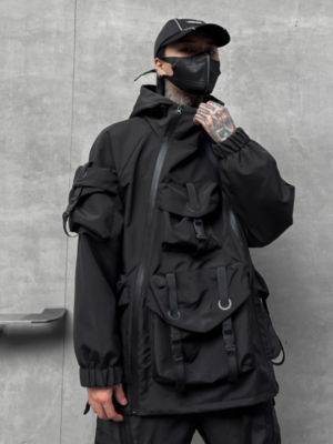 Dark Loose Jacket Trendy Streetfashion Casual Functional Jacket Techwear Coat