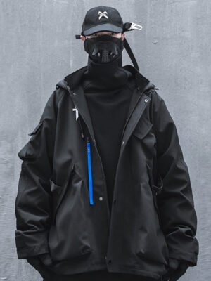 Functional Style Small Standing Collar Hooded Assault Suit Men's And Women's Work Jacket-Jackets-Dawfashion-new