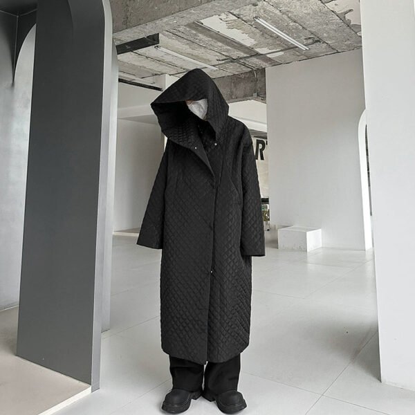 Dark Winter Jacket Long Black Coat Dark Style Long Coats Long Hoodies