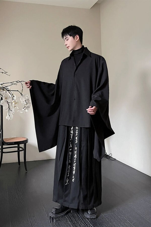 New Improved Version of Large Sleeved Shirt Long Coat Streetstyle Dark Casual Top Warrior Coat