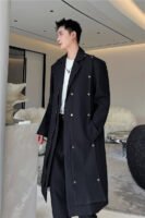 Autumn New Trendy Personalized Streetfashion Long Coat Detachable Style Casual Long Windbreaker