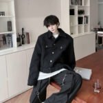 Autumn and Winter Handsome Jacket High End Short Streetfashion Darkstyle Coat