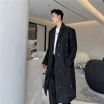 Autumn New Trendy Personalized Streetfashion Long Coat Detachable Style Casual Long Windbreaker