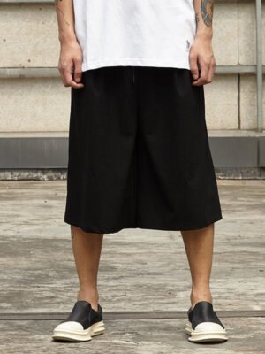 Loose and Versatile Darkwear Catwalk Solid Color Casual Pants