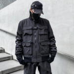 Autumn Multi Pocket Functional Work Jacket Trendy Dark Techwear Coat