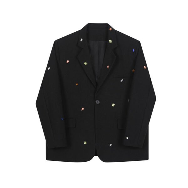 Korean Version Of Meteor Illusion Hand-ordered Diamond Micro-silhouette Drop Shoulder Early Spring Small Fragrant Blazer Suits