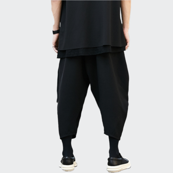 Dark Style Machete Design Sense Loose Harlan Pants Cropped Slacks Pants