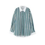 American High end Striped Contrast Shirts for Men and Women Niche Trendy Internet Celebrity Shirt