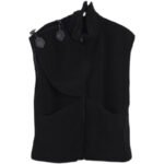 Original Design Pop Zipper Casual Lamb Wool Cropped Vest Coat Jackets