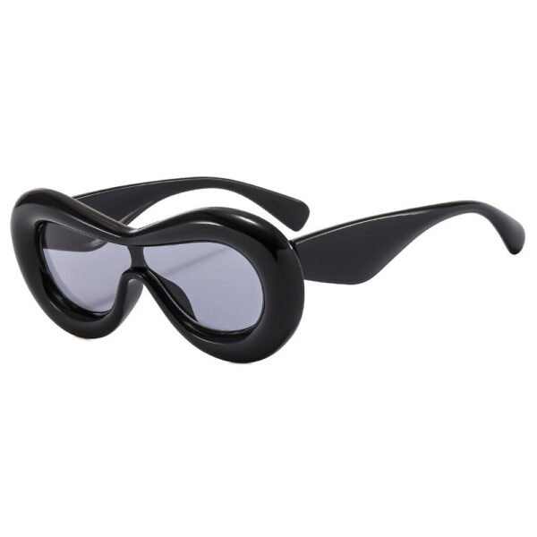 Integrated Large Frame Sunglasses For Men And Women With Personality Oval Decorative Glasses