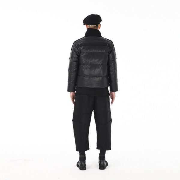 Original Darkwear Collection Is Worn Over A Stand-up Collar Long-sleeved Leather Down Lamb Wool Coat  Jackets