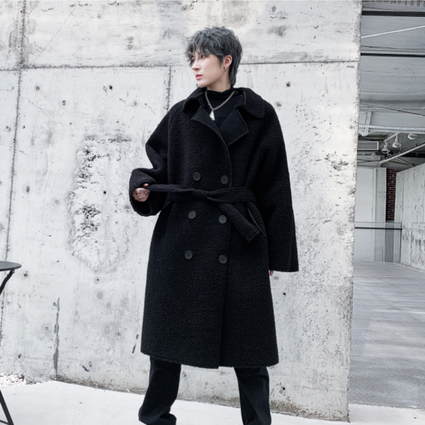 Winter Loose Mid Length Over The Knee Fur All in One Thickened Windbreaker Warm Long Coat
