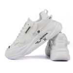 Mesh Breathable Low Top High Street Thick Sole Versatile Small White Shoes