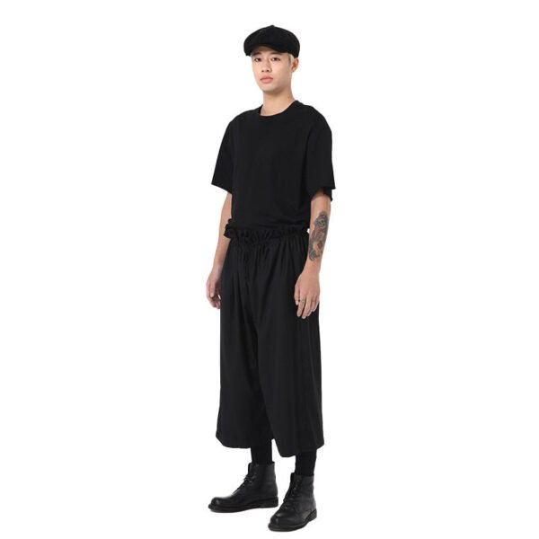 Original Design Sense Dark Style Wide Leg Pants Pleated Loose Trousers Pants