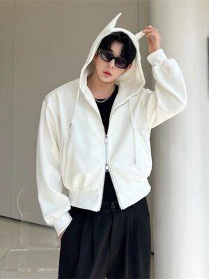 Fashionable Casual Dark Jacket Devil's Corner Sweatshirt Jacket Handsome Hoody Halloween Super Cool Jacket