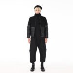 Original Darkwear Collection Is Worn Over A Stand-up Collar Long-sleeved Leather Down Lamb Wool Coat  Jackets