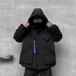 Autumn and Winter Loose Cotton Coat Trend Streetfashion Hoody Casual Functional Jacket Techwear Coat