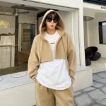 Early Spring Original Korean Version Heavy Pile Thick Knitted Sweatshirt Sweatpants Suits