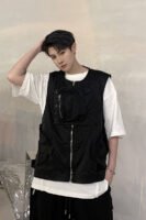 Fashion Summer Darkwear Heavy Industry Locomotive Vest Shoulder Coat Jackets