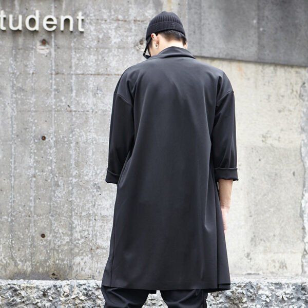 New Japanese Style Long Simple Trend with A Trench Coat  Jackets