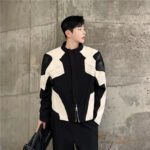 Autumn New Trendy Streetfashion Coat Personalized Color Multiple Dark Pleat Design  Loose Jacket