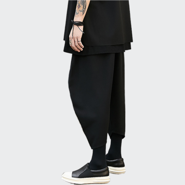 Dark Style Machete Design Sense Loose Harlan Pants Cropped Slacks Pants