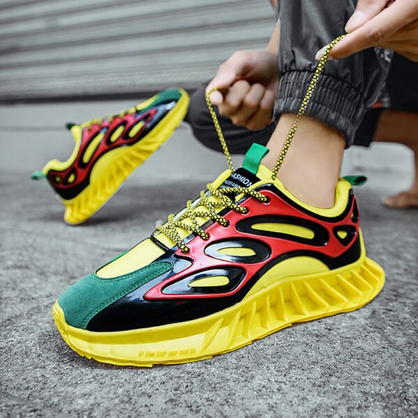 Color Blocking Thick Sole Versatile Summer Mesh Sports Casual Shoes