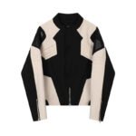 Autumn New Trendy Streetfashion Coat Personalized Color Multiple Dark Pleat Design  Loose Jacket