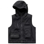 Spring Trendy Fried Street aHandsome Loose Hooded Cargo Vest Jackets