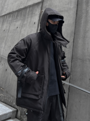 Yamamoto Style Dark Autumn and Winter Loose Jacket Trendy Street Casual Techwear Coat Streetfashion Hoody