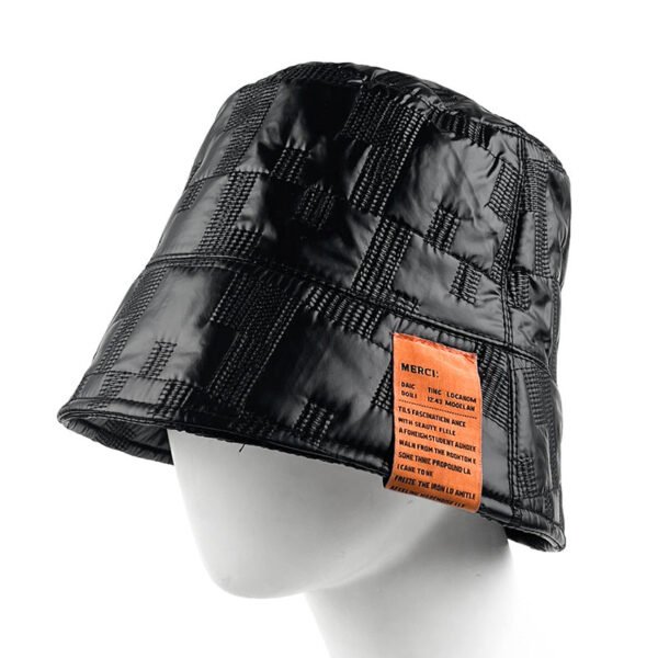 New Personalized Leather Retro Cool Cyberpunk Style Pu Basin Hat