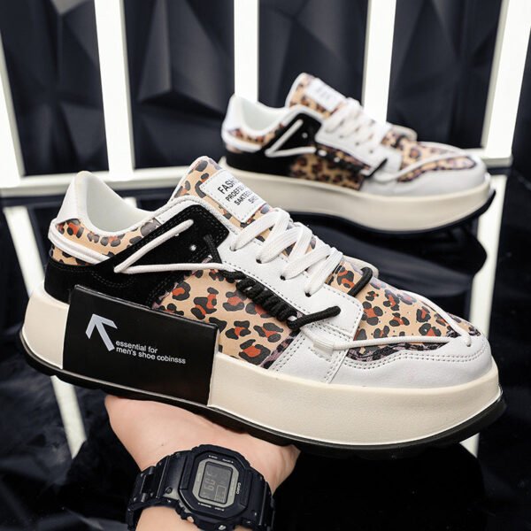 Low Cut Leopard Print Round Toe Trendy Casual Shoes