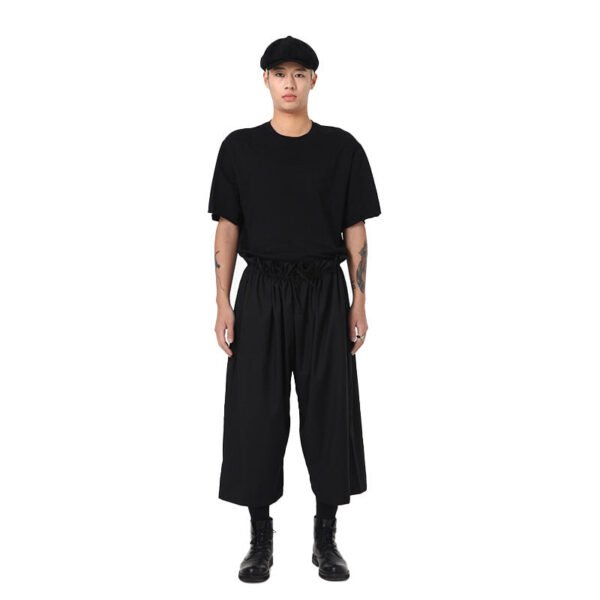 Original Design Sense Dark Style Wide Leg Pants Pleated Loose Trousers Pants