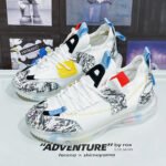 Colored Casual Breathable Flying Running Shoes