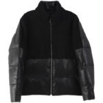 Original Darkwear Collection Is Worn Over A Stand-up Collar Long-sleeved Leather Down Lamb Wool Coat  Jackets