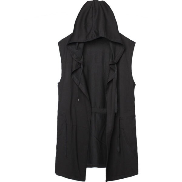 Dark Large Windbreaker Medium Long Cape Cape Hooded Black Jackets