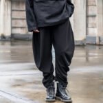 Original Design Sense Darkwear Wind Spatitar Design Loose Slacks Pants